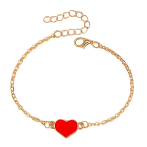Nihao Wholesale Jewelry Simple Style Heart Shape Alloy Enamel Bracelets