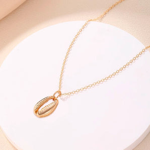 1 piece vacation shell alloy shell plating women's necklace