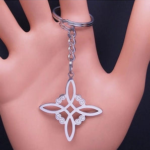 Nihao Wholesale simple style cross witches knot alloy hollow out unisex pendant necklace