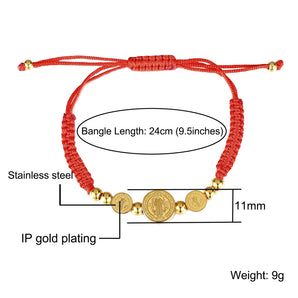 Chinoiserie Elegant Round 304 Stainless Steel rope Women's Bracelets