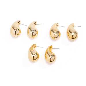 Nihao Wholesale wholesale jewelry elegant classic style water droplets ccb arylic gold plated silver plated plating ear studs