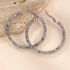 Nihao Wholesale 1 Pair IG Style Modern Style Circle Alloy Hoop Earrings