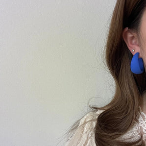 fashion geometric heart shape arylic women's hoop earrings ear studs 1 pair