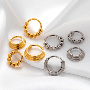 1 Piece Nose Rings & Studs Simple Style Classic Style Circle 316 Stainless Steel  Plating