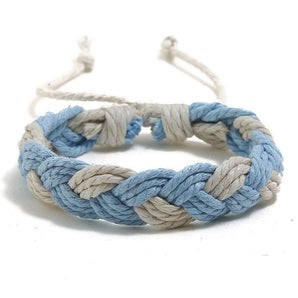Nihao Wholesale new colorful hemp rope couple bracelet ethnic style hand-woven bracelet simple jewelry