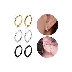 Nihao Wholesale 1 Piece Simple Style Circle Plating 304 Stainless Steel Gold Plated Silver Plated Earrings