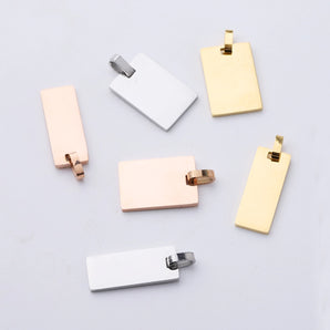 Nihao Wholesale 1 Piece Stainless Steel None 18K Gold Plated Rose Gold Plated Solid Color Polished Pendant