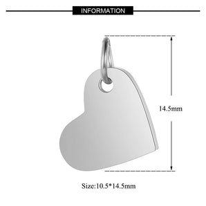 Nihao Wholesale 1 Piece Stainless Steel Titanium Steel 18K Gold Plated Heart Shape Polished Pendant