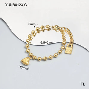 Nihao Wholesale Simple Style Solid Color 304 Stainless Steel 18K Gold Plated Bracelets In Bulk