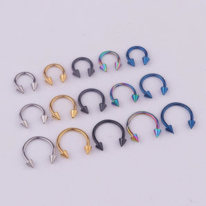 Nihao Wholesale Nose Rings & Studs Punk Geometric 316 Stainless Steel  Plating
