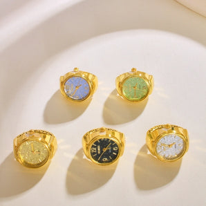 Simple Style Classic Style Color Block Alloy Women's Rings