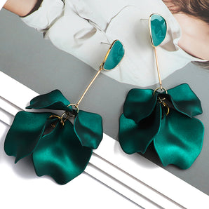 Nihao Wholesale 1 Pair Fashion Flower Plating Arylic Drop Earrings