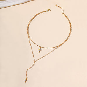 Nihao Wholesale Streetwear Cross Alloy Women's Necklace