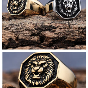 Nihao Wholesale Hip-Hop Punk Lion Stainless Steel Plating Men'S Rings