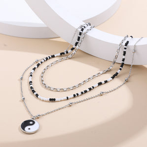 Nihao Wholesale Fashion Geometric Alloy Glass Wholesale Necklace