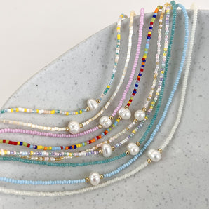 Nihao Wholesale Bohemian Geometric Beaded Freshwater Pearl Women'S Necklace