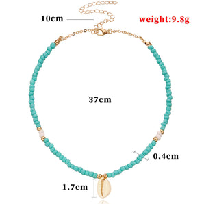 Nihao Wholesale Vacation Shell Seed Bead Shell Women's Necklace