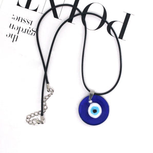 Nihao Wholesale Retro Devil'S Eye Glass Belt Buckle Women'S Pendant Necklace