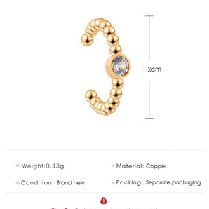 Nihao Wholesale Jewelry Fashion Geometric Copper Artificial Gemstones Plating Earrings