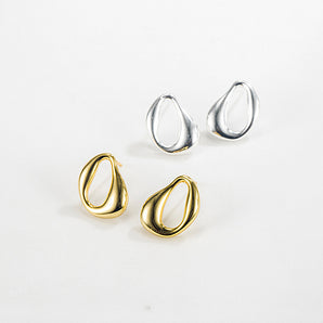 Nihao Wholesale 1 Pair Korean Style Geometric Plating Sterling Silver Earrings