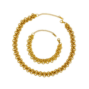 Nihao Wholesale Simple Style Geometric Titanium Steel Plating Chain Women'S Necklace