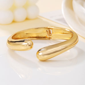 Nihao Wholesale Simple Style Geometric Alloy 18K Gold Plated Women's Bangle