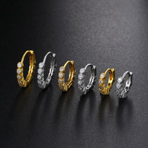 Nihao Wholesale 1 Piece Fashion Geometric Plating Inlay Copper Zircon Cartilage earrings