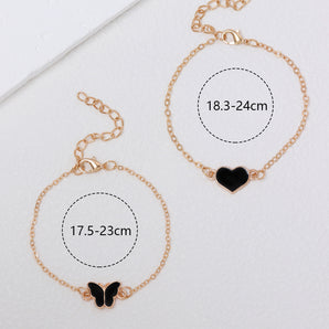 Nihao Wholesale Simple Style Butterfly Alloy Enamel Women's Bracelets