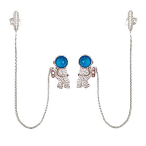 Nihao Wholesale Fashion Astronaut Alloy Tassel Rhinestone Earrings