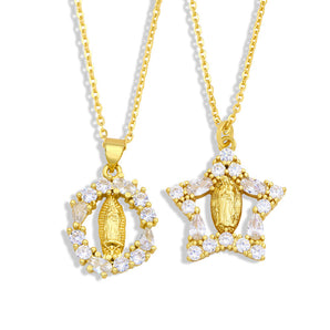 Nihao Wholesale Fashion Heart Copper 18K Gold Plated Pendant Necklace In Bulk