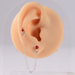 Nihao Wholesale Fashion Heart Shape Stainless Steel Inlay Zircon Ear Studs 1 Piece
