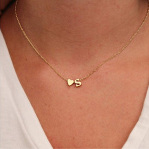 Nihao Wholesale 1 Piece Simple Style Letter Heart Shape Alloy Plating Women'S Pendant Necklace