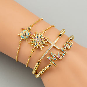 Nihao Wholesale Fashion Animal Copper Artificial Gemstones Bracelets In Bulk