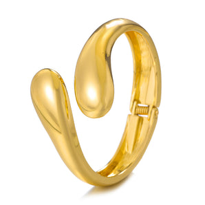 Nihao Wholesale Simple Style Geometric Alloy 18K Gold Plated Women's Bangle