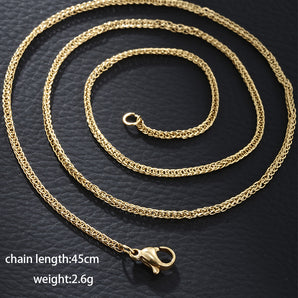 Nihao Wholesale Hip-Hop XUPING Simple Style Solid Color Stainless Steel Plating 14K Gold Plated Men's Necklace