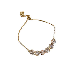 Nihao Wholesale Geometric Alloy Diamond Artificial Gemstones Women'S Bracelets