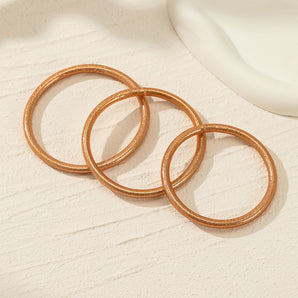 Nihao Wholesale Simple Style Round Solid Color Plastic Women'S Bangle