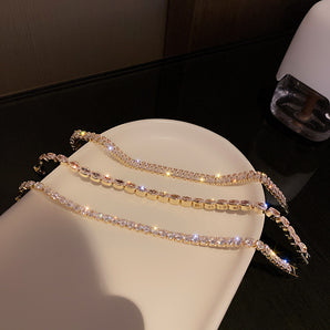 Nihao Wholesale Shiny Geometric Alloy Inlay Zircon Women'S Bracelets