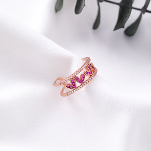 Nihao Wholesale Alloy Korea Sweetheart Ring  (H7316 rose alloy) NHMS1197-H7316-rose-alloy