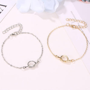 Nihao Wholesale Simple Style Geometric Alloy No Inlaid Women'S Bracelets Anklet