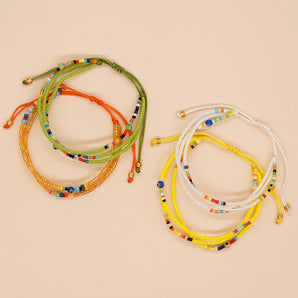 Nihao Wholesale Simple Style Color Block Glass Wholesale Bracelets