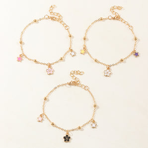 Nihao Wholesale Cute Star Heart Shape Flower Metal Girl'S Bracelets