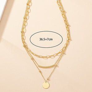 Nihao Wholesale Vintage Style Geometric Round Alloy Wholesale Pendant Necklace