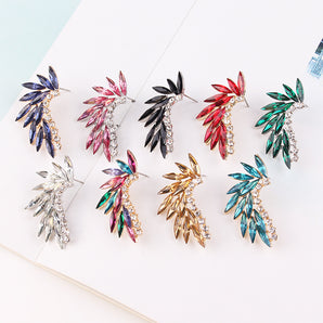 Nihao Wholesale Ethnic Style Geometric Inlay Alloy Crystal Earrings