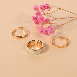 Nihao Wholesale Simple Style Irregular Iron Copper Enamel Unisex Rings