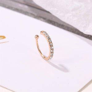 Nihao Wholesale Jewelry Lady U Shape Copper Artificial Gemstones Plating Earrings