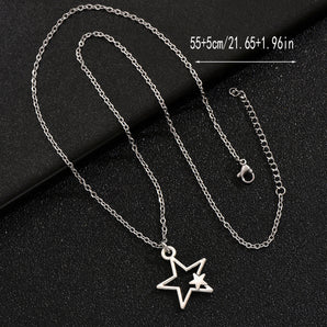 Nihao Wholesale Simple Style Star Alloy Plating Gold Plated Women's Pendant Necklace