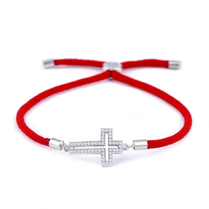 Nihao Wholesale Copper Korea Cross bracelet  (Red rope cross)  Fine Jewelry NHAS0428-Red-rope-cross