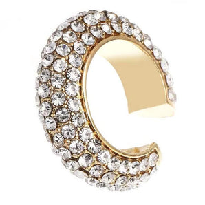 Nihao Wholesale Jewelry Fashion C Shape Alloy Artificial Gemstones Diamond Earrings