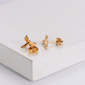 Nihao Wholesale 1 Set Simple Style Dragonfly Plating Stainless Steel Ear Studs